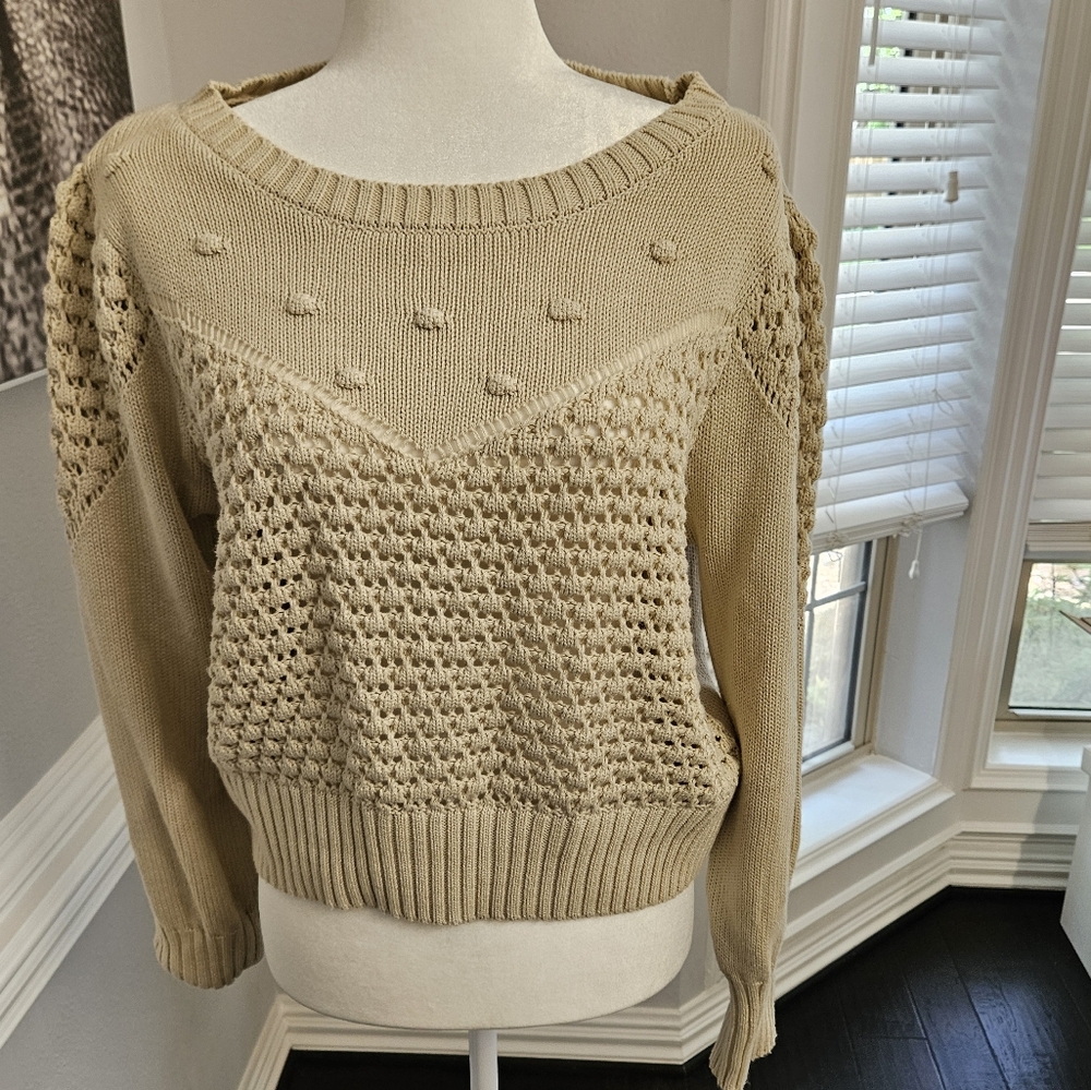 Lucky Brand Cream Knit Sweater
